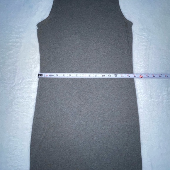 Charcoal Mod Style Mini Dress Tight Flattering Bodycon Medium Gray Grey Cute​ - Picture 2 of 5